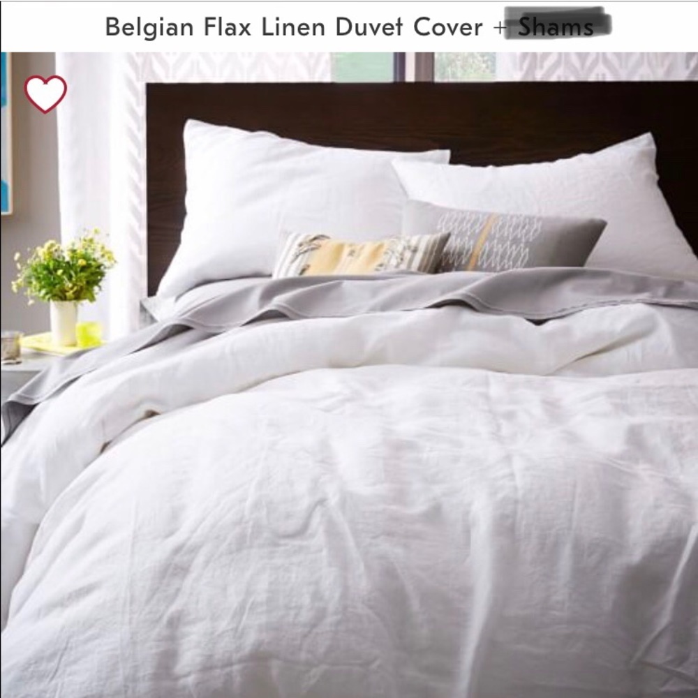 West Elm Belgian Flax Linen Duvet Cover